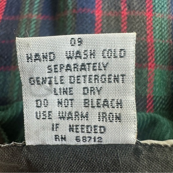 Vintage Plaid Floral Button Up Vest Green Red Blue Flowers Cotton Pockets Small - Picture 5 of 6